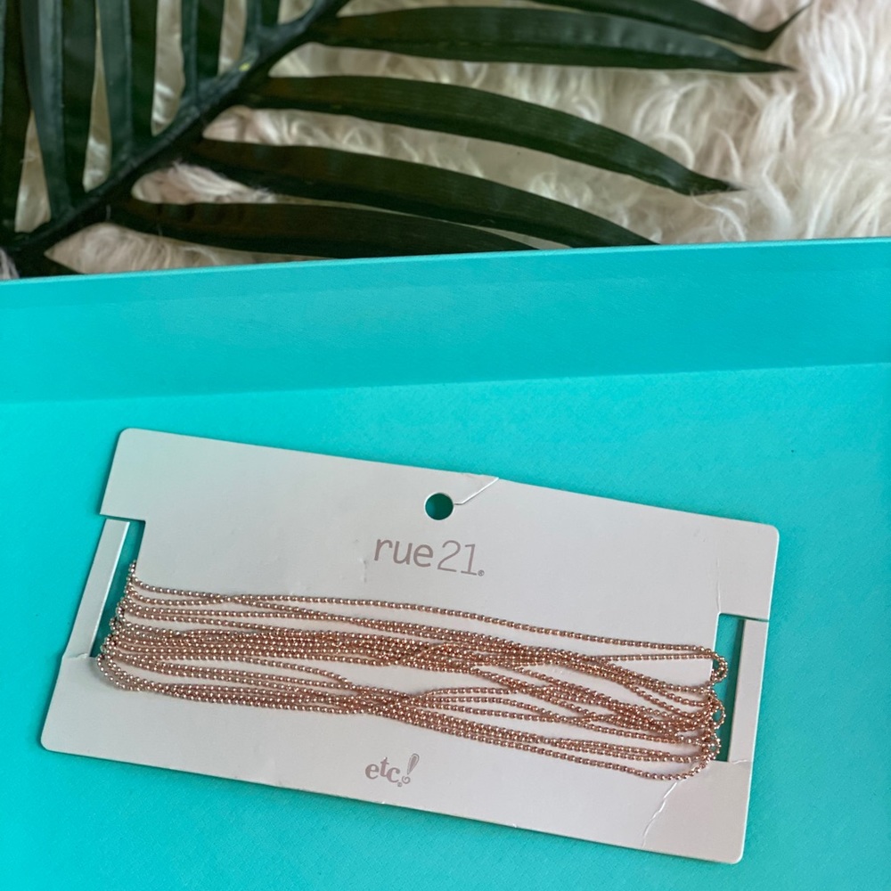 ✨ Rue21 gold multi chain choker/necklace